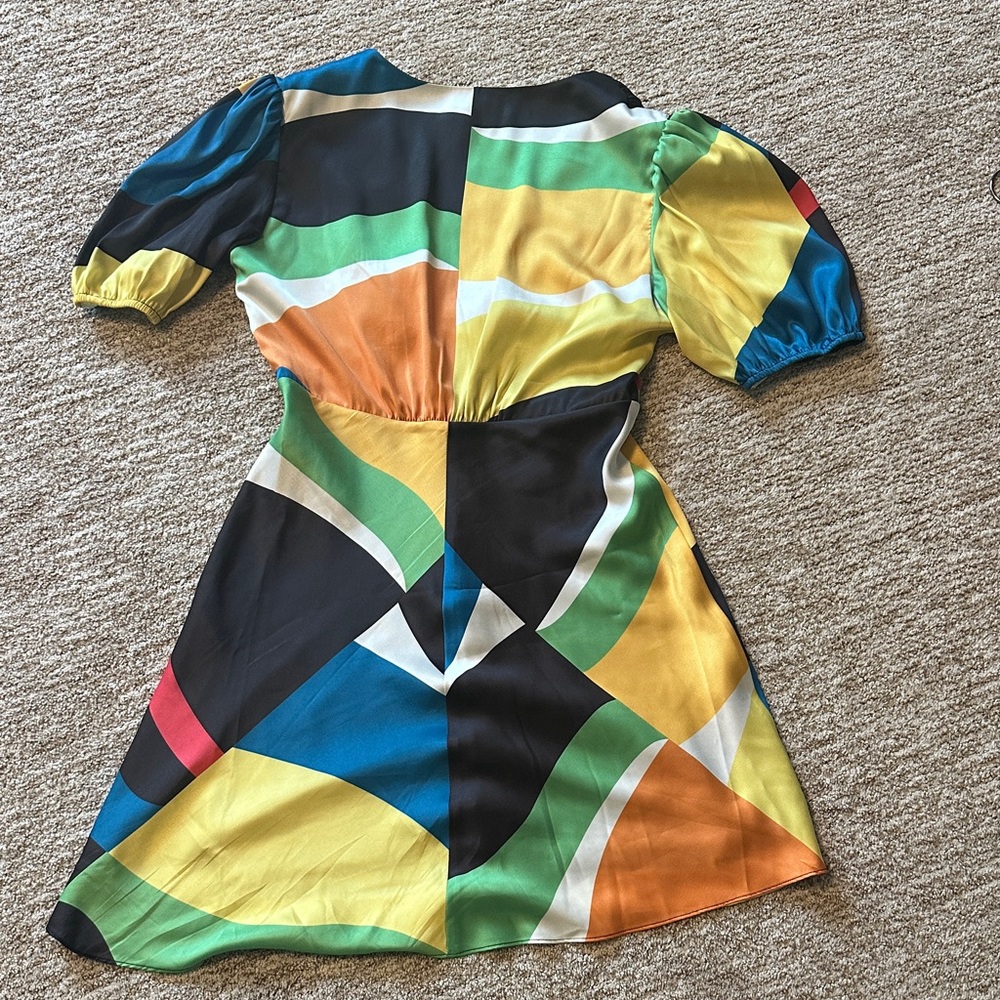 Staud Mini Colorful Geometric Pattern Dress - Picture 5 of 5
